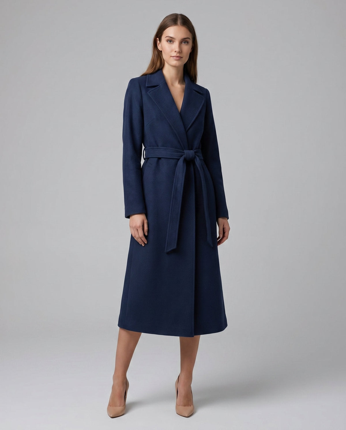 Adelaide | Belted Long Lapel Coat