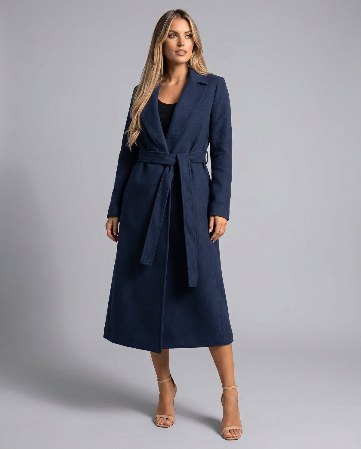Adelaide | Belted Long Lapel Coat