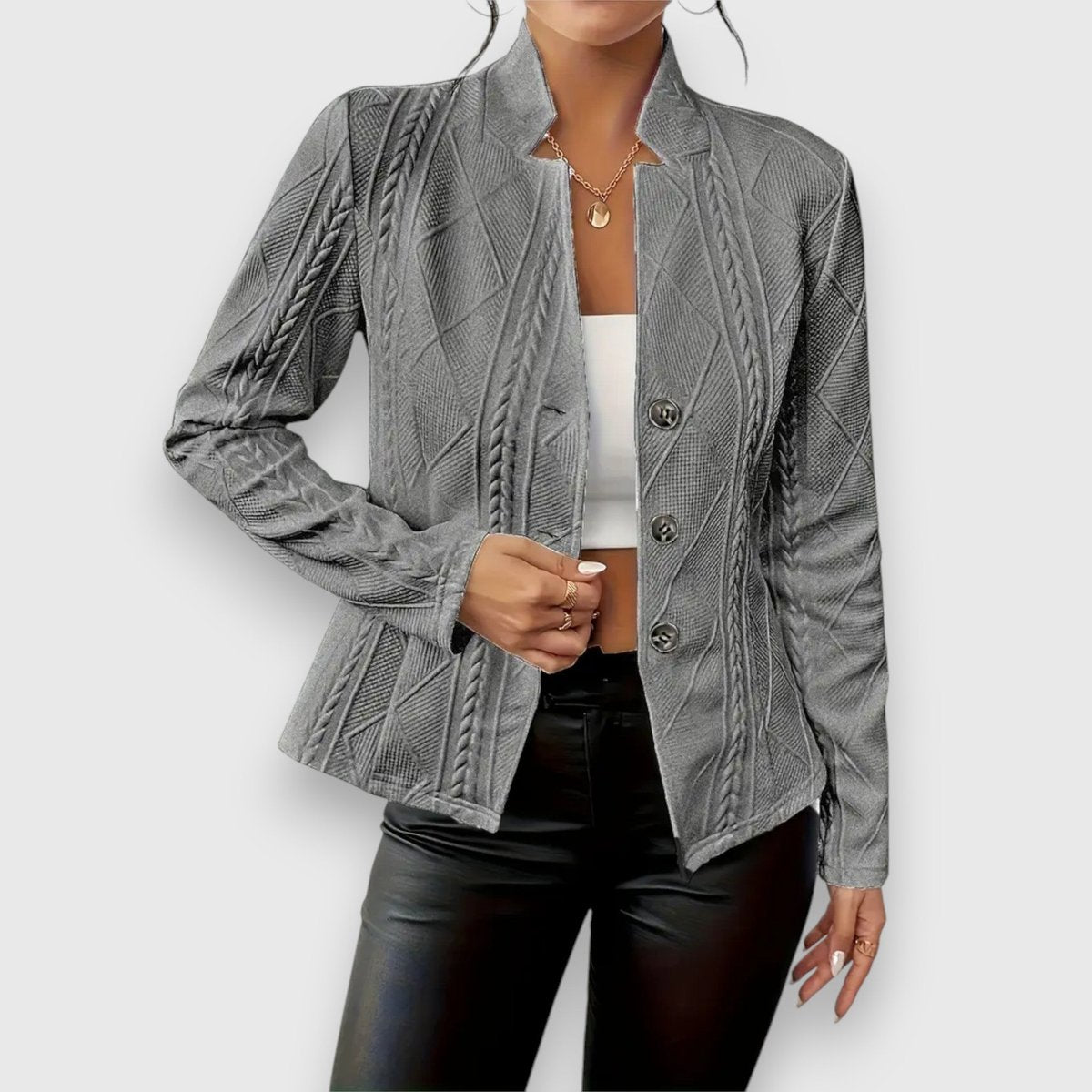 Augusta | Textured Button-Front Cardigan
