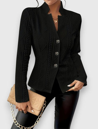 Loretta | Textured Button-Front Cardigan