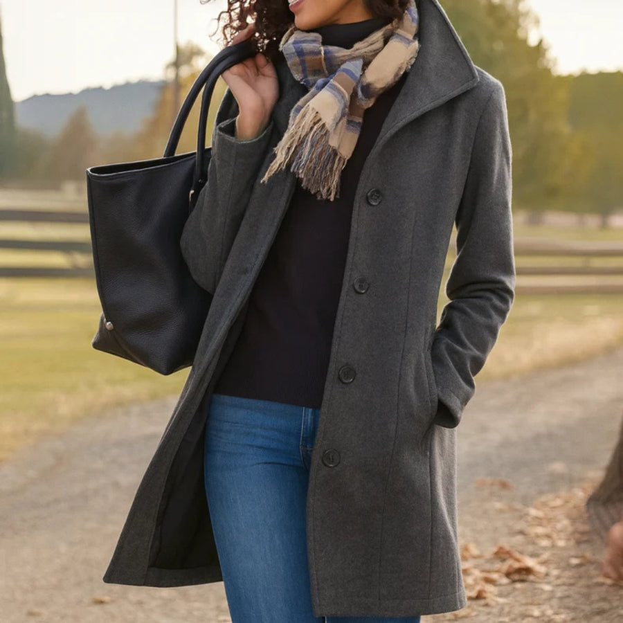 Rosa | Classic Mid-Length Single-Breasted Coat