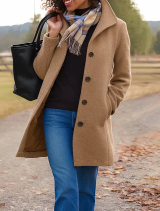 Rosa | Classic Mid-Length Single-Breasted Coat