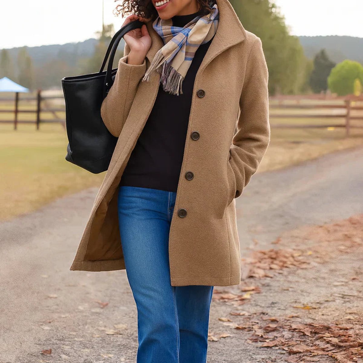 Rosa | Classic Mid-Length Single-Breasted Coat