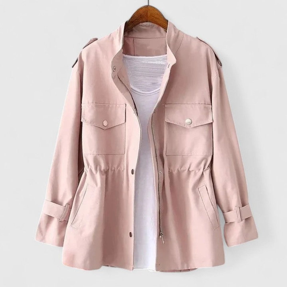Delphine | Drawstring-Waist Utility Jacket