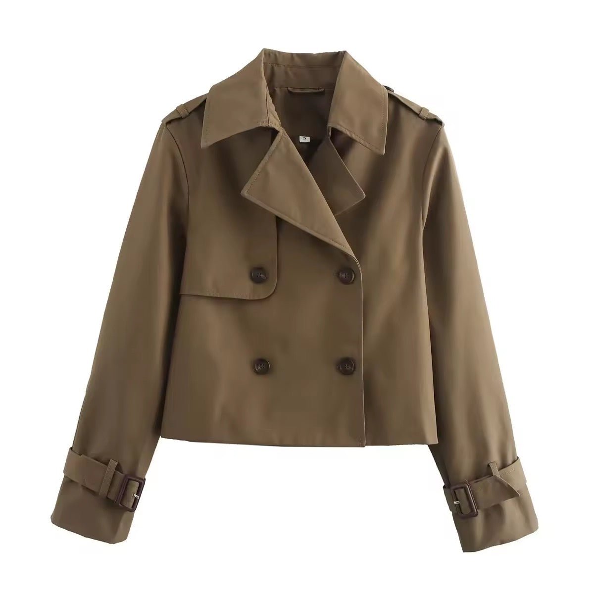 Eugenia | Cropped Double-Breasted Trench Coat