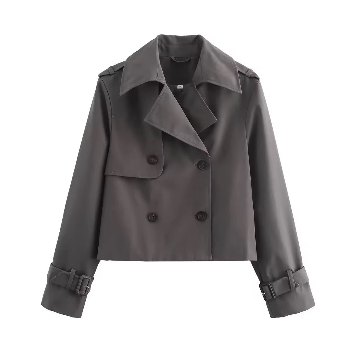 Pauline | Cropped Double-Breasted Trench Coat
