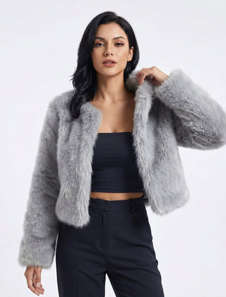 Anastasia | Cropped Plush Jacket