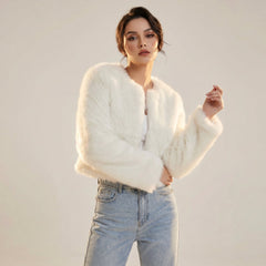 Anastasia | Cropped Plush Jacket