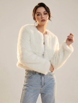 Anastasia | Cropped Plush Jacket