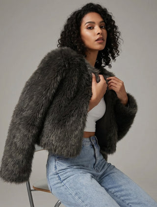 Anastasia | Cropped Plush Jacket