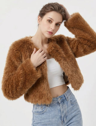 Anastasia | Cropped Plush Jacket