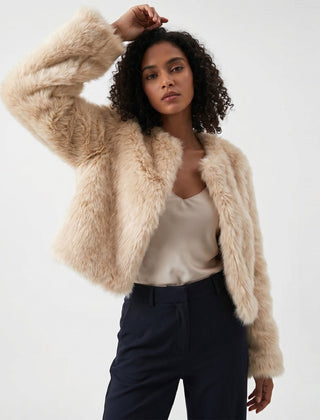 Anastasia | Cropped Plush Jacket