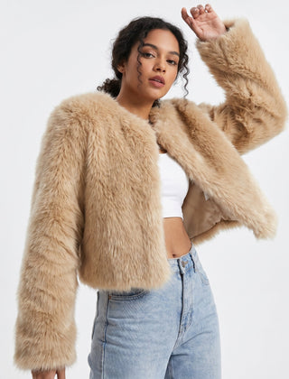 Anastasia | Cropped Plush Jacket