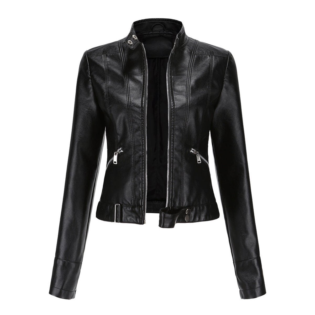 Sasha | Cropped Moto Jacket