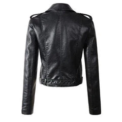 Yvette | Cropped Belted Moto Jacket