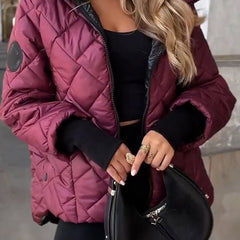 Delaney | Diamond Quilted Hooded Puffer Jacket