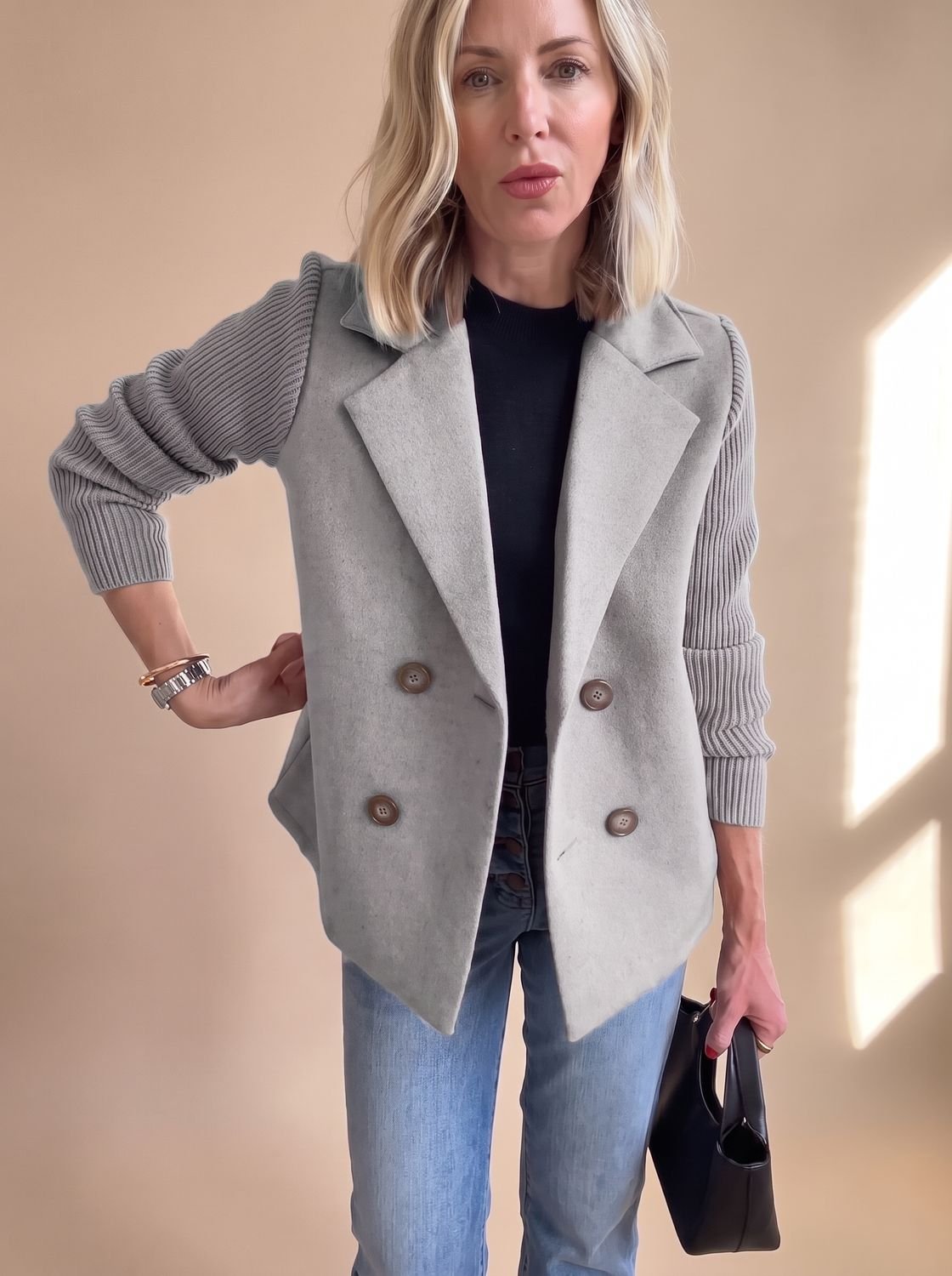 Primrose | Double-Breasted Soft-Sleeve Blazer