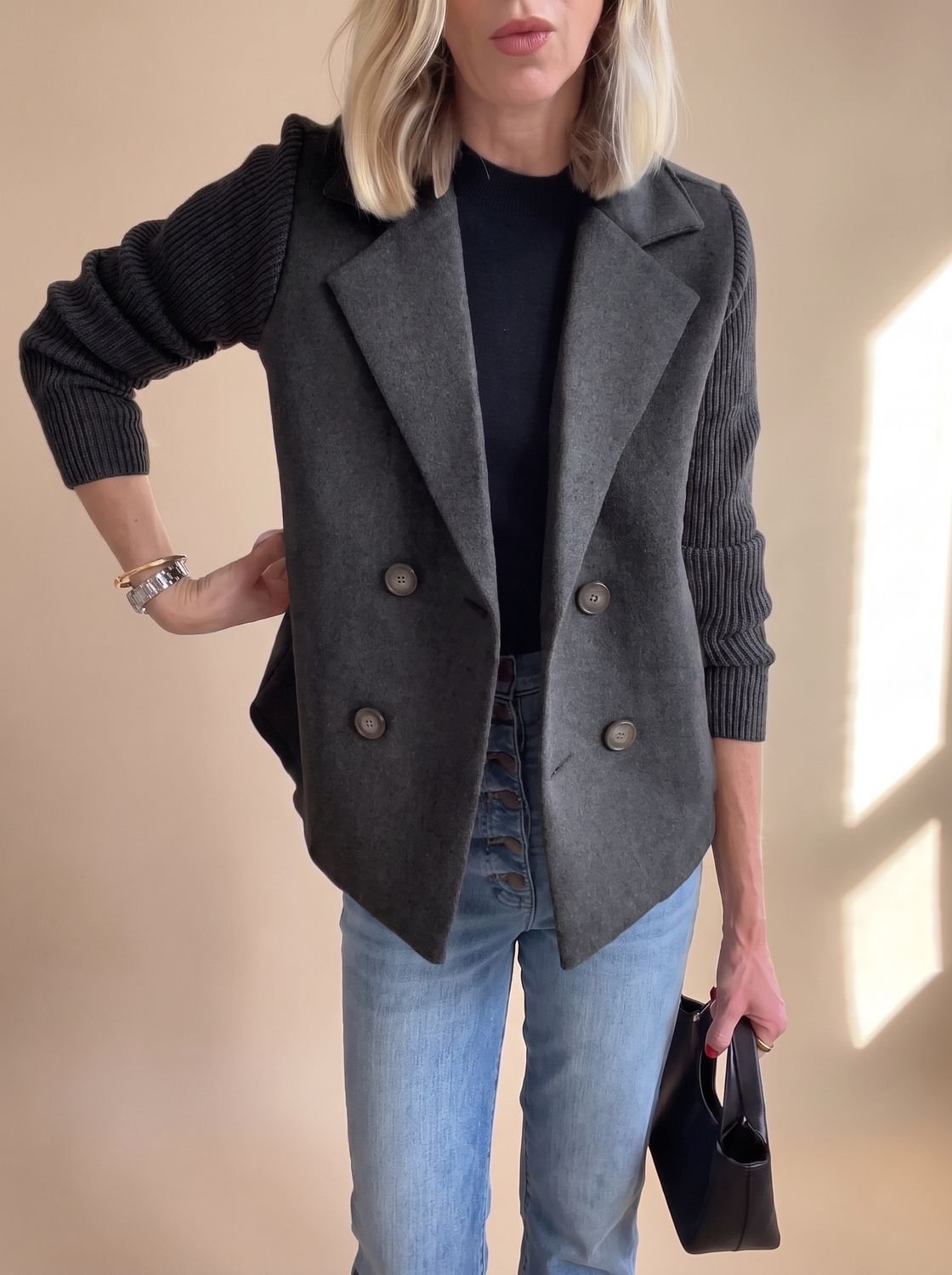 Primrose | Double-Breasted Soft-Sleeve Blazer