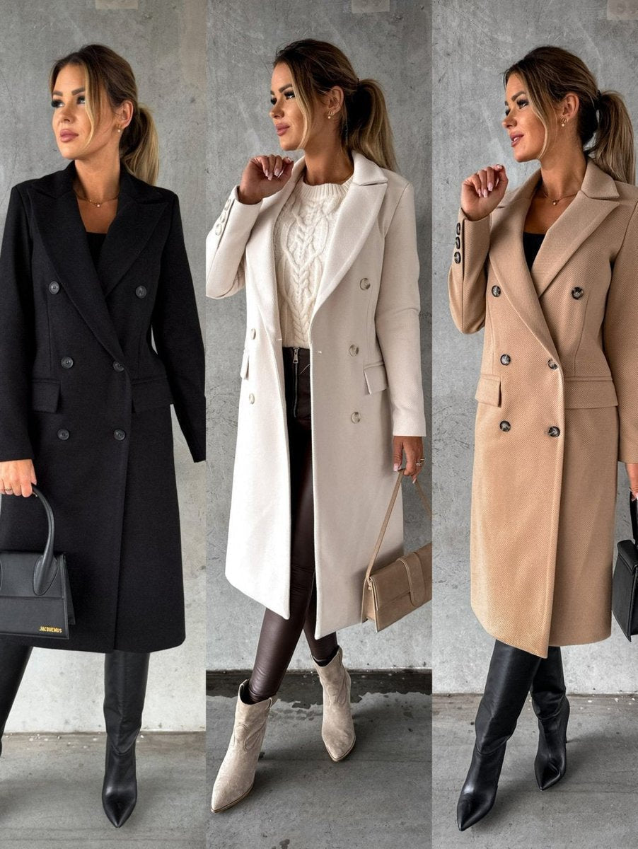 Emeline | Double-Breasted Long Coat