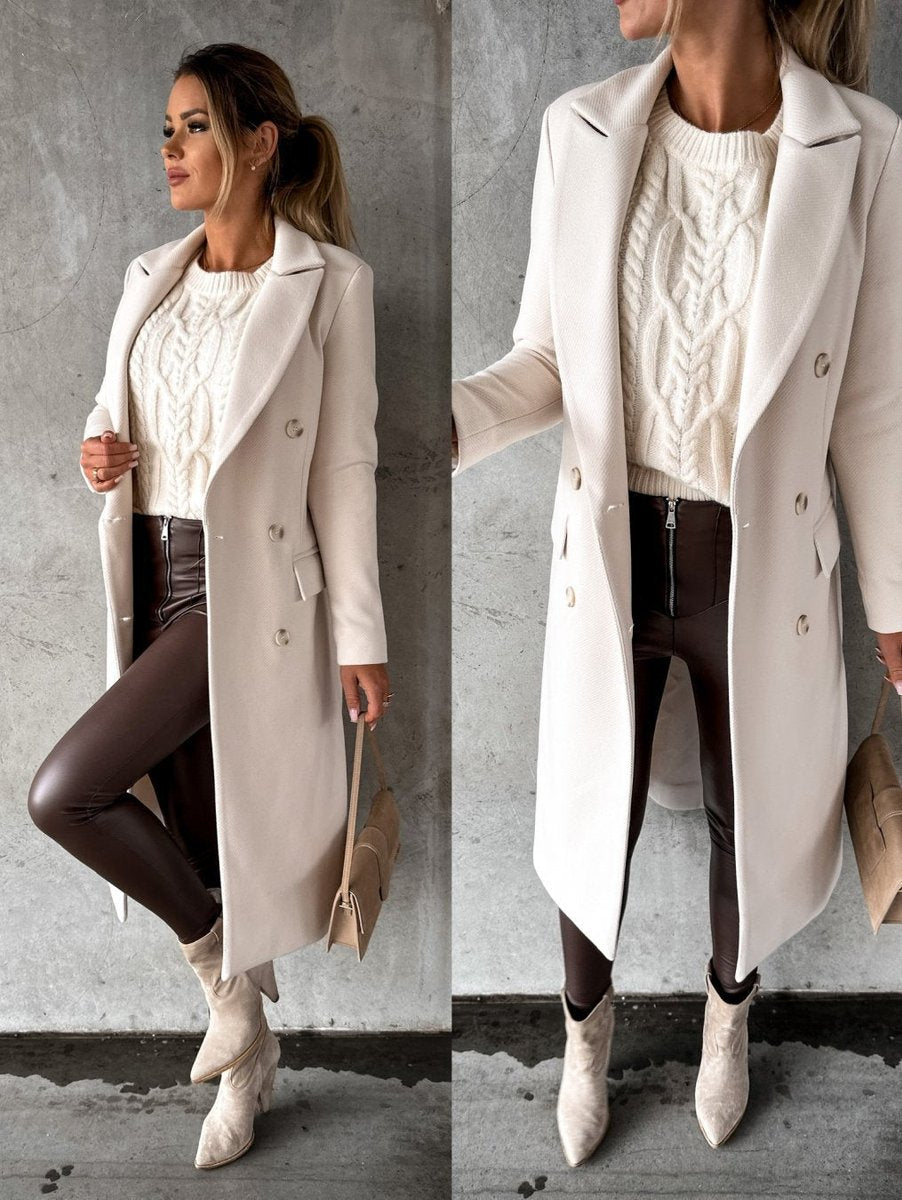 Emeline | Double-Breasted Long Coat