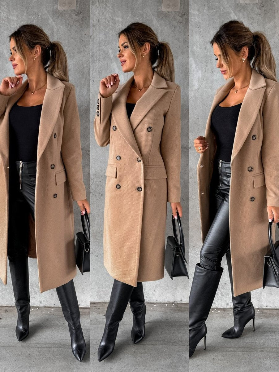 Emeline | Double-Breasted Long Coat