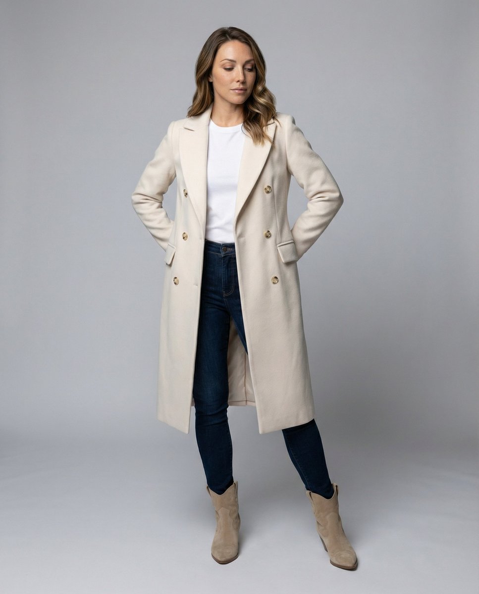 Emeline | Double-Breasted Long Coat