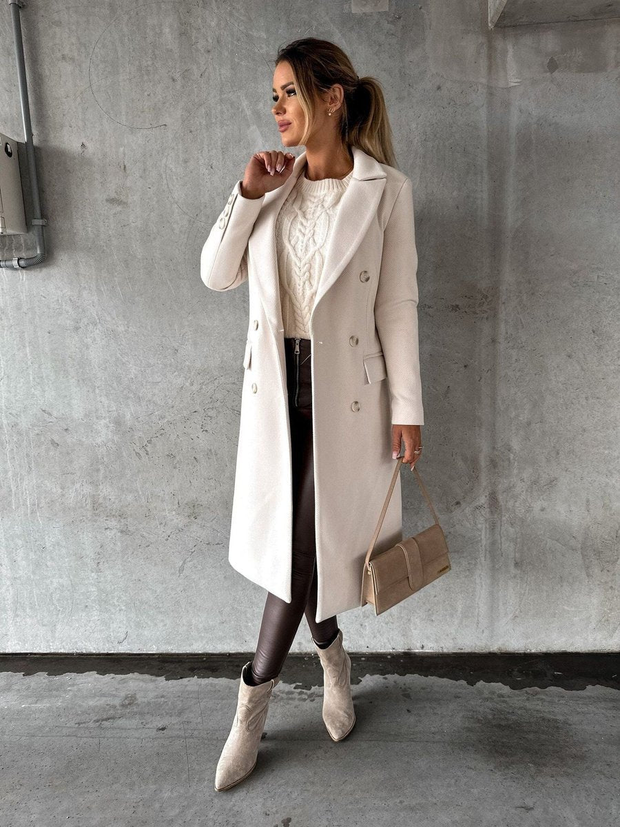 Emeline | Double-Breasted Long Coat