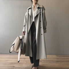 Katherine | Double-Breasted Belted Long Trench Coat