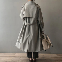 Cecilia | Double-Breasted Belted Long Trench Coat