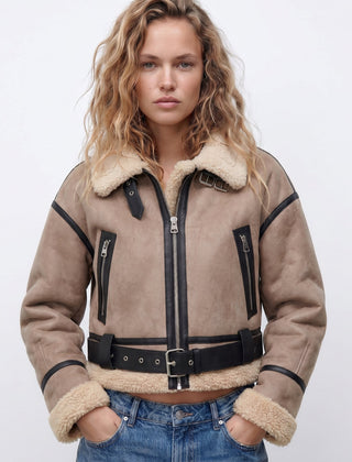 Camilla | Cropped Aviator Jacket