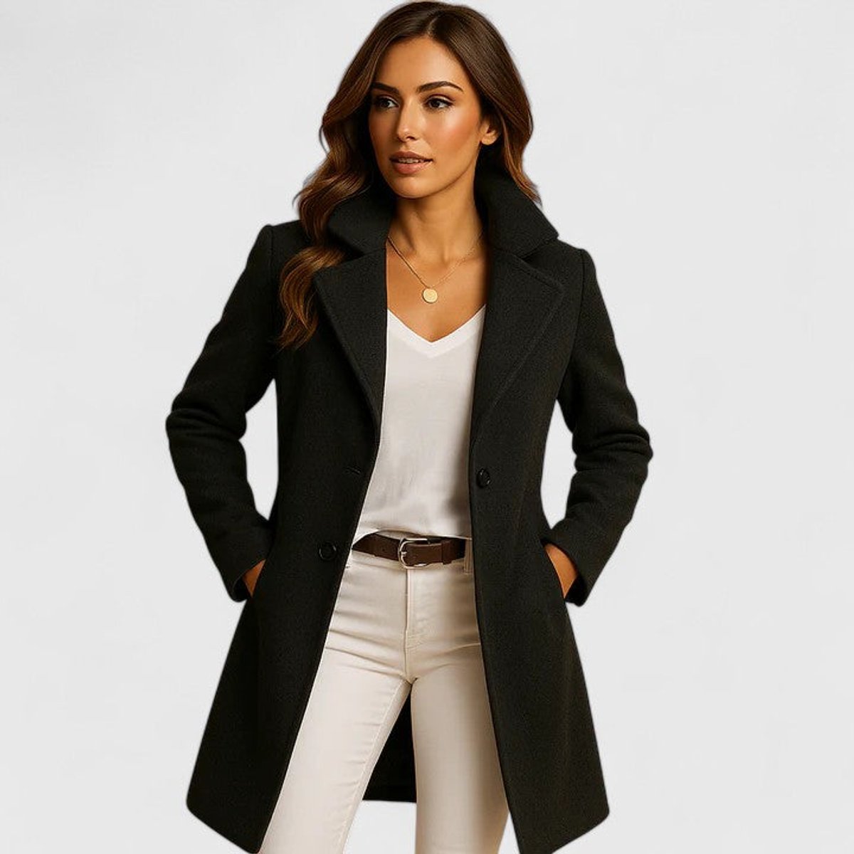 Barbara | Tailored Notch-Lapel Longline Coat