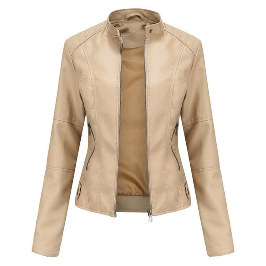 Yasmin | Tailored Stand-Collar Moto Jacket