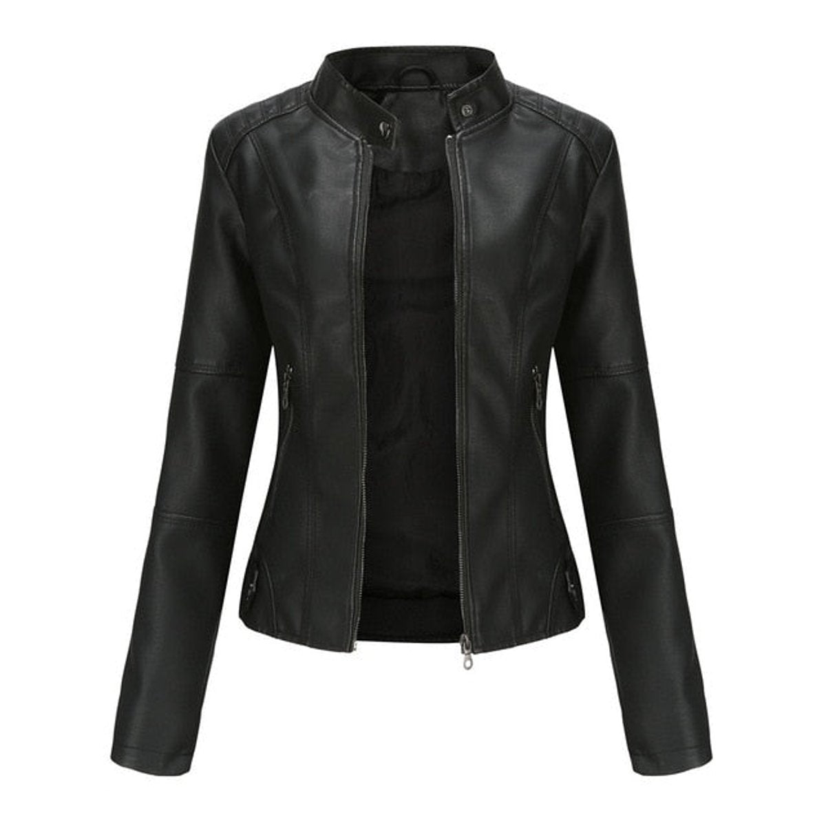 Yasmin | Tailored Stand-Collar Moto Jacket