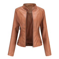 Helen | Refined Stand-Collar Moto Jacket