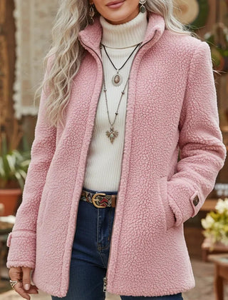 Cynthia | Cosy Stand-Collar Zip-Up Coat