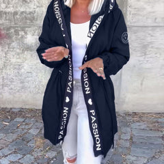 Corinne | Hooded Drawstring Midi Parka