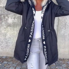 Corinne | Hooded Drawstring Midi Parka