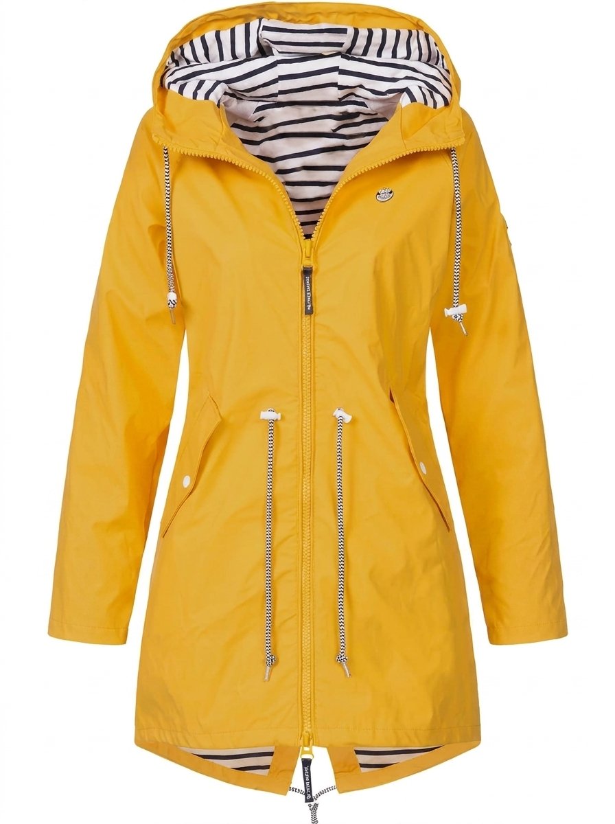 Ottoline | Hooded Drawstring Rain Coat