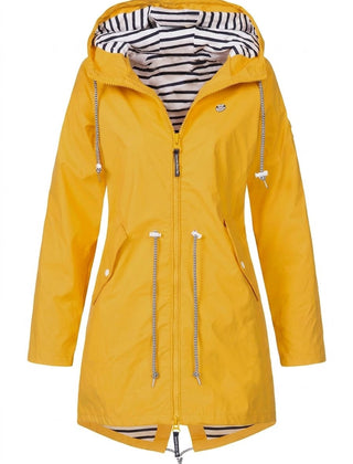 Ottoline | Hooded Drawstring Rain Coat