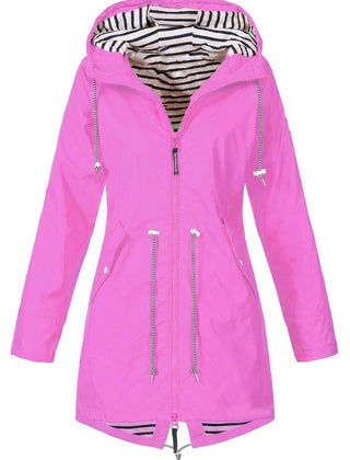 Ottoline | Hooded Drawstring Rain Coat