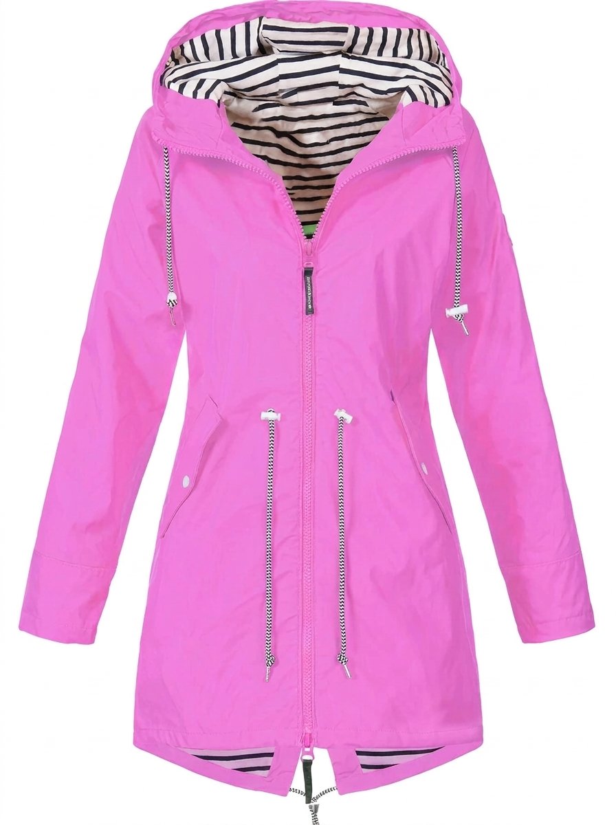 Ottoline | Hooded Drawstring Rain Coat