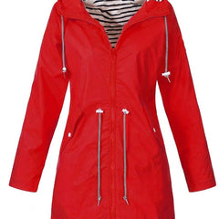 Ottoline | Hooded Drawstring Rain Coat