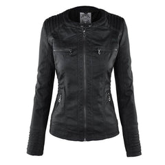 Harlow | Hooded Moto Jacket with Removable Hood