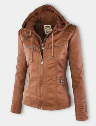Diana | Hooded Zip-Up Moto Jacket