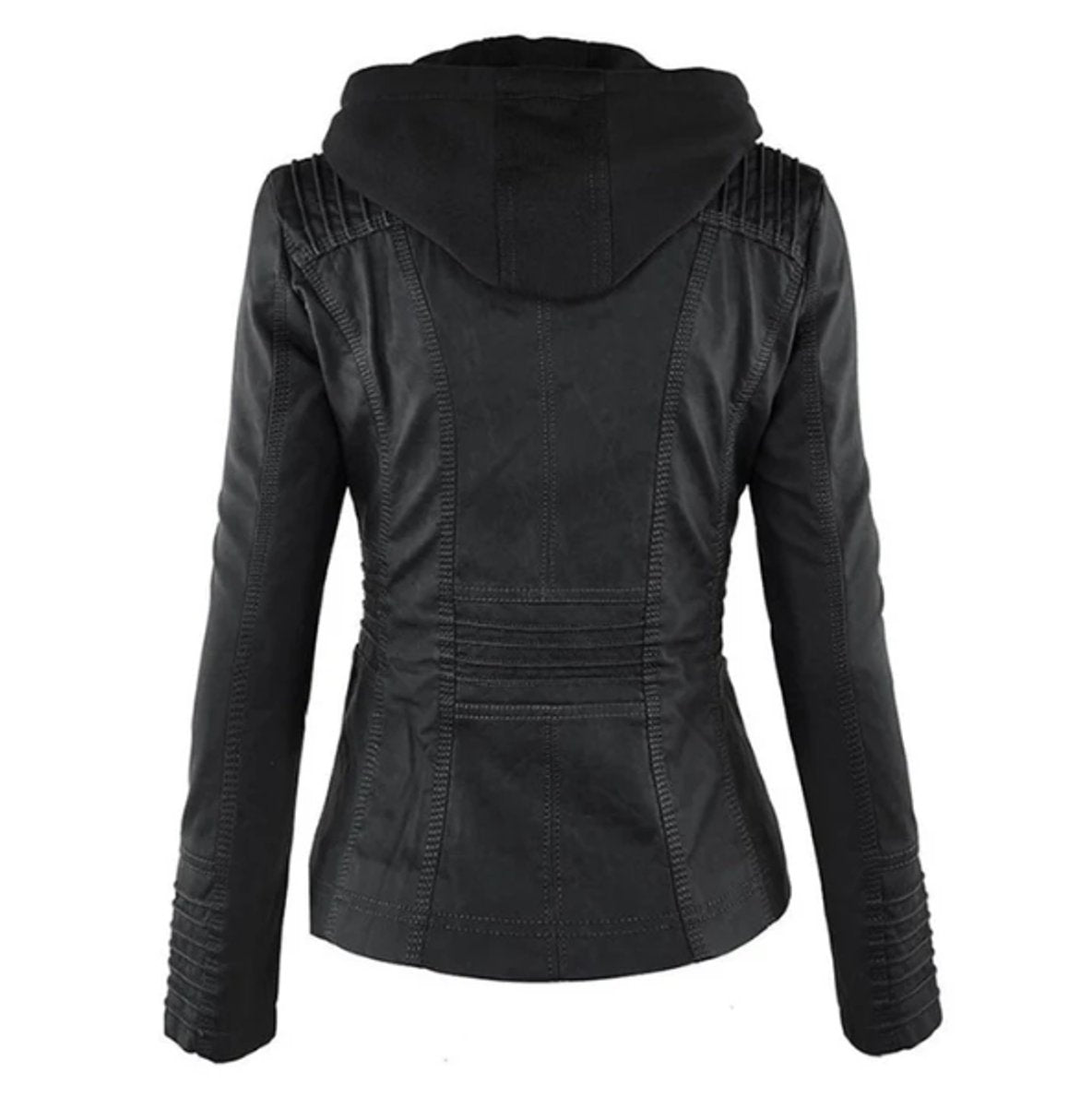 Diana | Hooded Zip-Up Moto Jacket