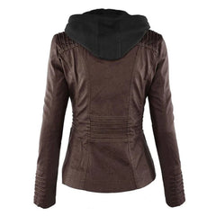 Diana | Hooded Zip-Up Moto Jacket