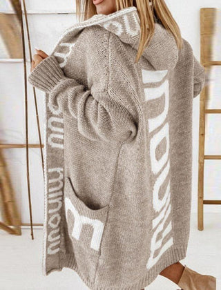 Josie | Cosy Hooded Open-Front Cardigan