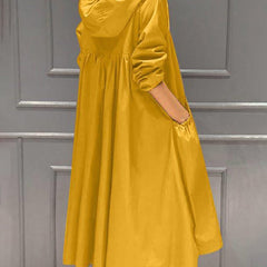 Sandra | Hooded Longline Zip-Up Coat