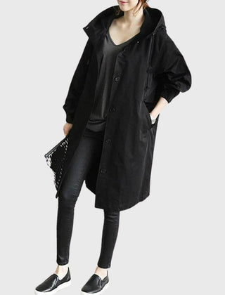 Ruth | Hooded Relaxed-Fit Long Trench Coat