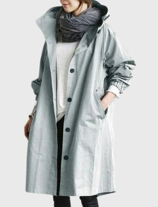 Ruth | Hooded Relaxed-Fit Long Trench Coat